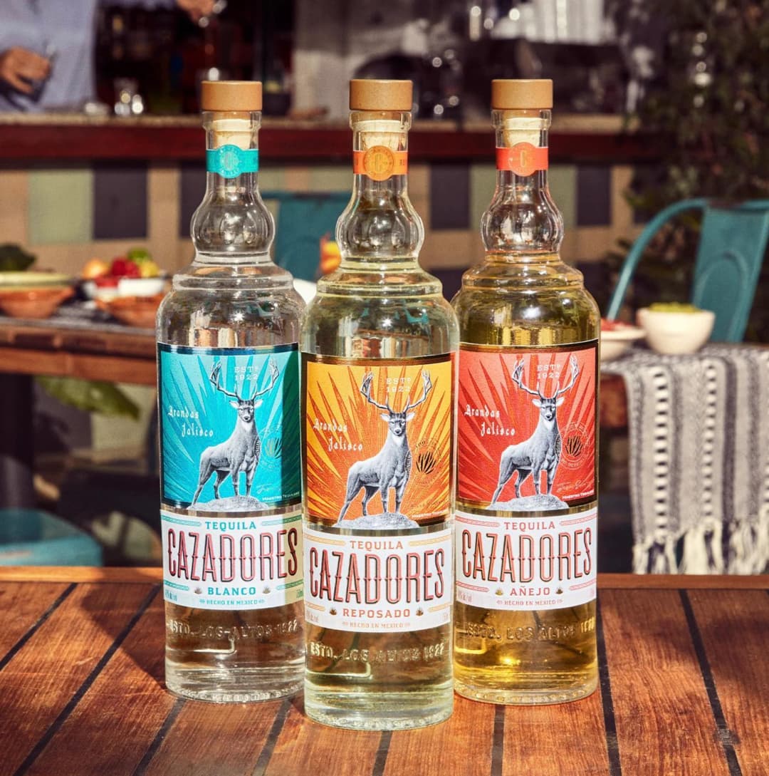 Cazadores : From a family recipe passed down through generations, crafted from 100% Blue Weber agave using a sustainable and artisanal process.