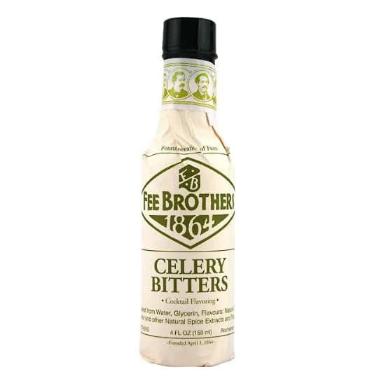 Fee Brothers – Celery Bitters — Unique savory bitter inspired by 19th-century recipes. Perfect for Bloody Marys and gin cocktails, it adds a vegetal, spicy, and aromatic depth.