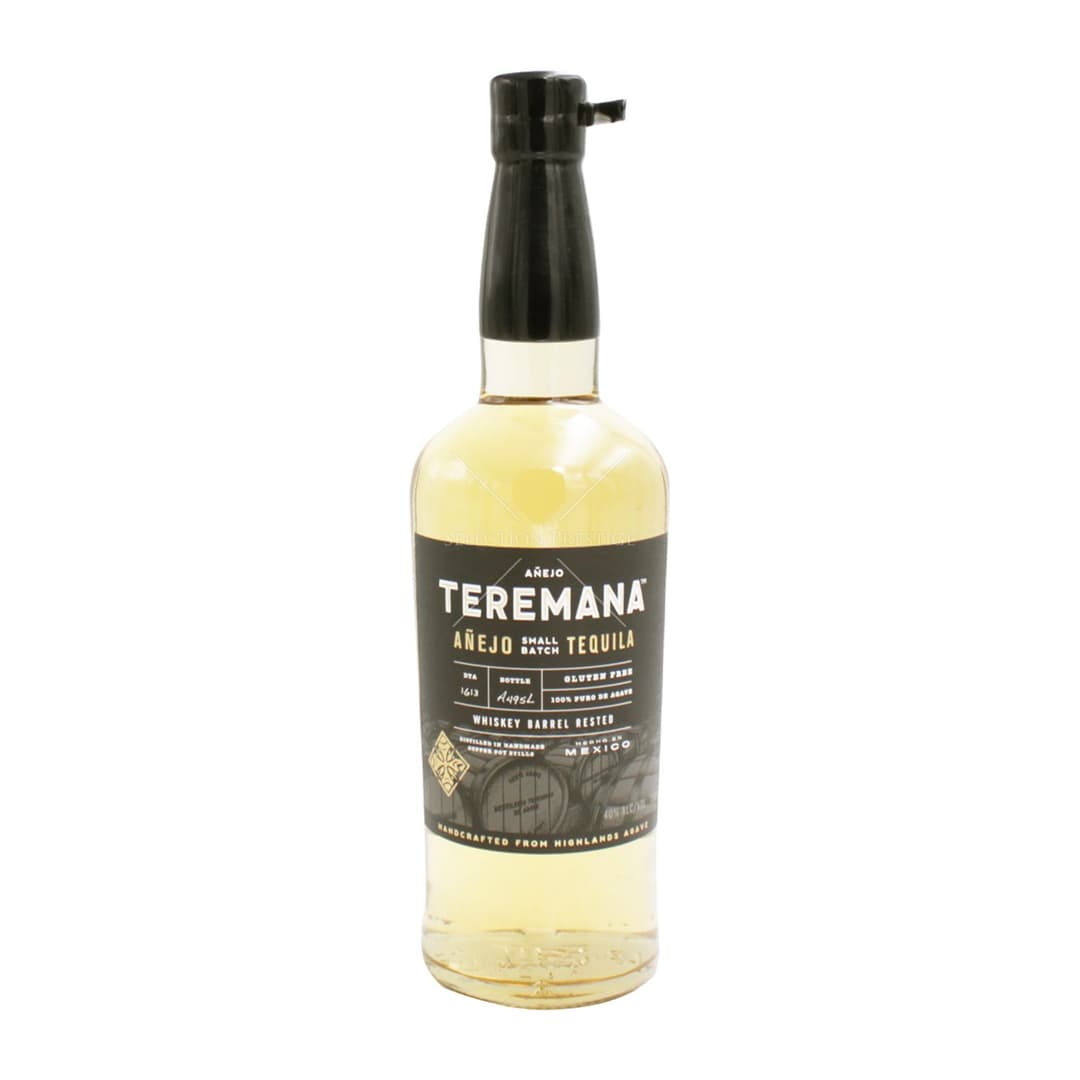 Teremana Tequila Añejo — Aged in small oak barrels, Teremana Tequila Añejo delivers notes of oak, fresh citrus, and vanilla, with a smooth, rich, and lasting finish.